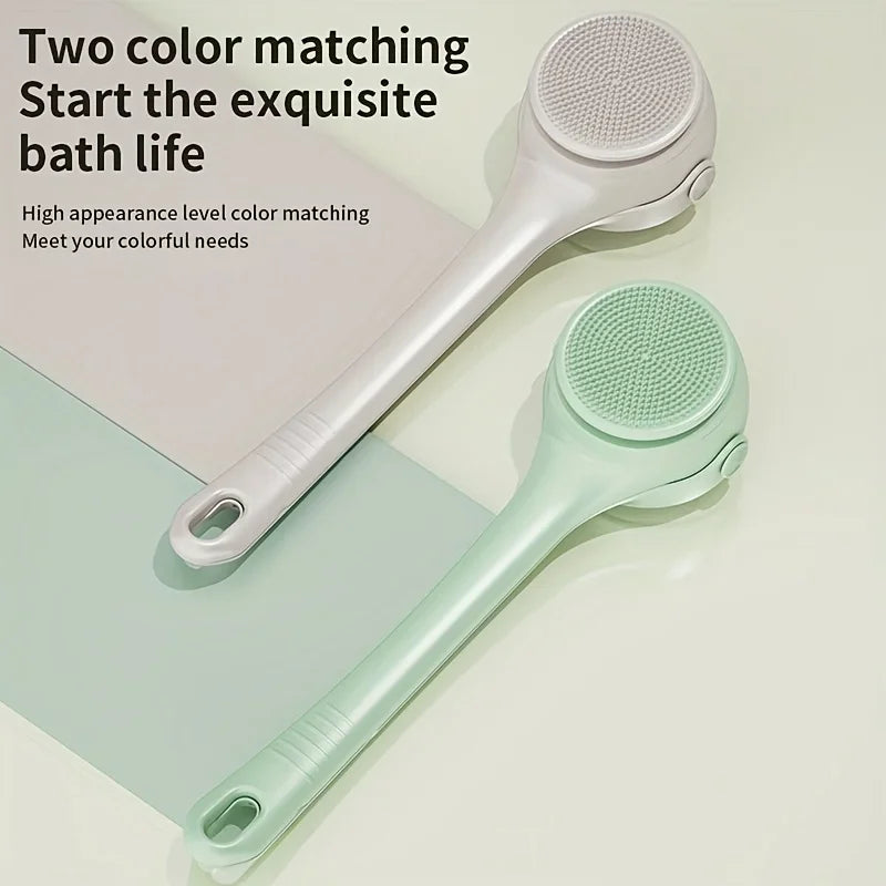 Hot Selling USB Electric Long Handle Silicone Bath Brush Electric Rotating Body Shower Cleaner Brush for Body with 4 Brush Heads